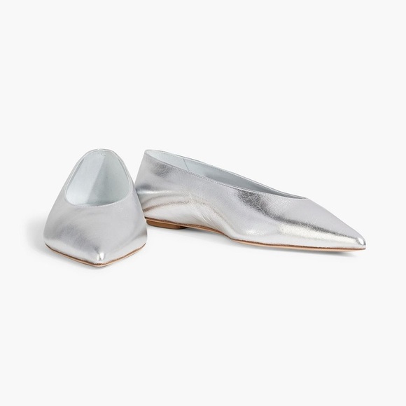 STUART WEITZMAN
Lina metallic leather point-toe flats - Picture 2 of 4